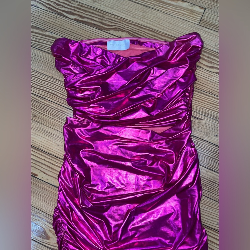 Bronx and Banco Relove Pink Metallic dress